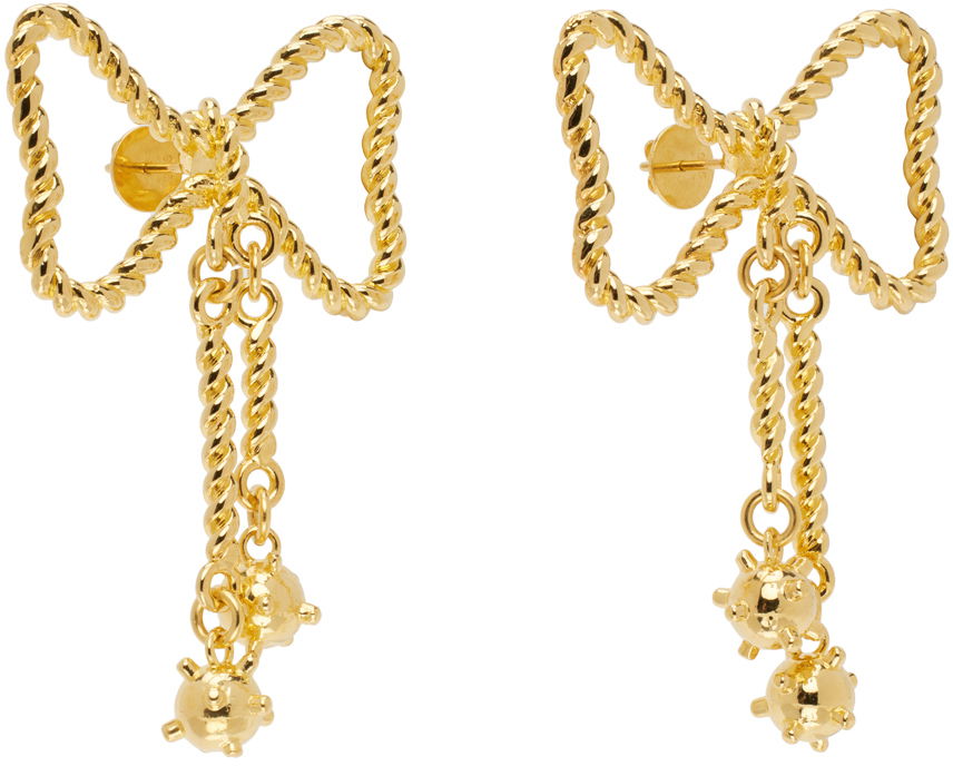 Обеци Chopova Lowena Chopova Lowena Mace Bow Earrings Металик | 6501, 1