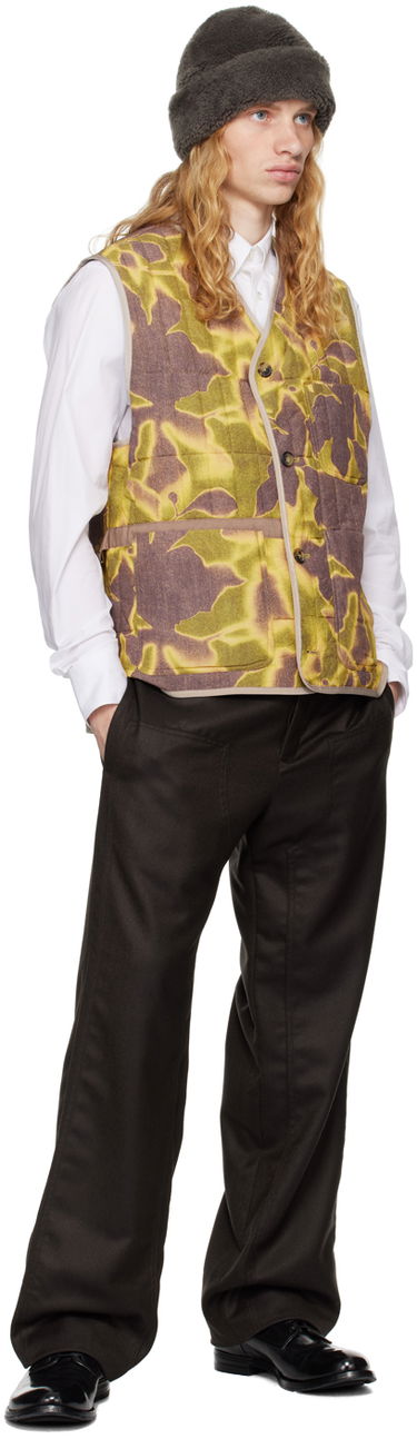 Жилетка Paul Smith Paul Smith Photogram Leaves Print Quilted Vest Зелено | M1R-134Z-N02490-10, 3