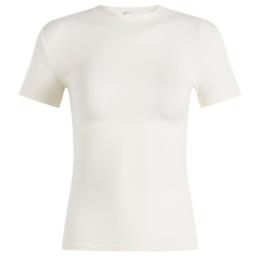 Тениска SKIMS Cotton Jersey T-Shirt Бяло | AP-TSH-0638-MARBLE