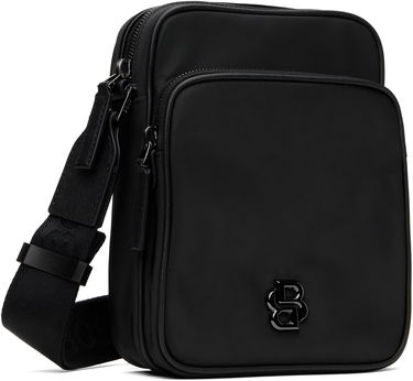 Чанта през рамо BOSS BOSS Twill Reporter Bag with Double B Monogram Черно | 50523462, 2