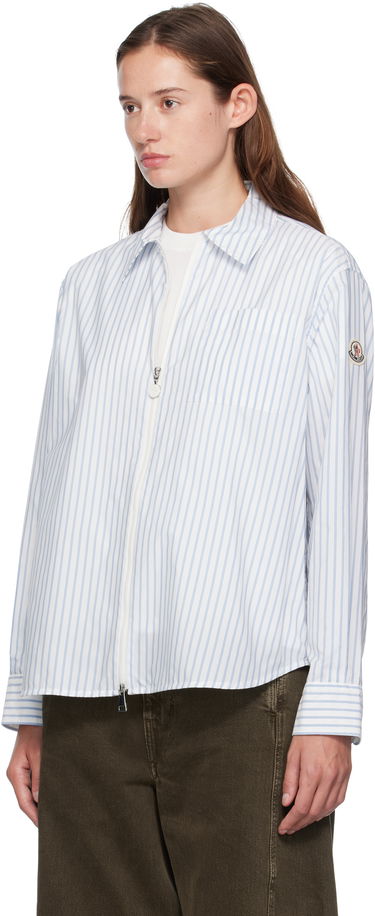 Риза Moncler Moncler Striped Zip Shirt Бяло | K20932F00016598S1, 3