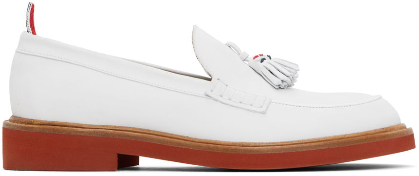 Облекло Thom Browne Thom Browne Tassel Loafers Бяло | MFL111A-L0037, 0