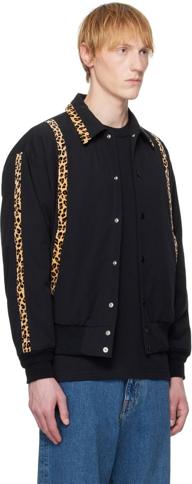 Яке бомбър WACKO MARIA WACKO MARIA 50's Leopard Trim Jacket Черно | 25SS-WMO-BL14, 1