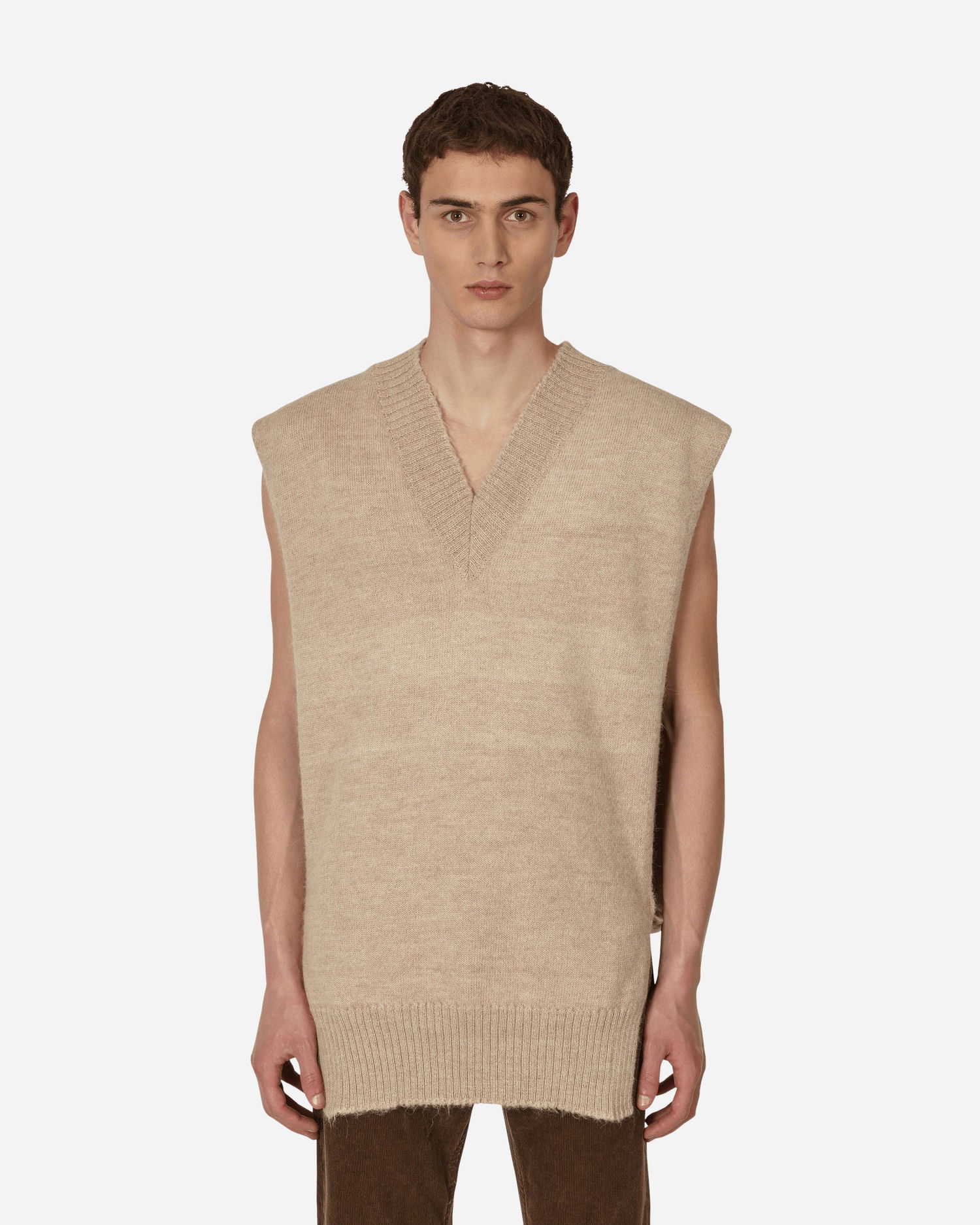 Пуловер Maison Margiela Wool Stole Бежово | S50TH0057 109M, 0