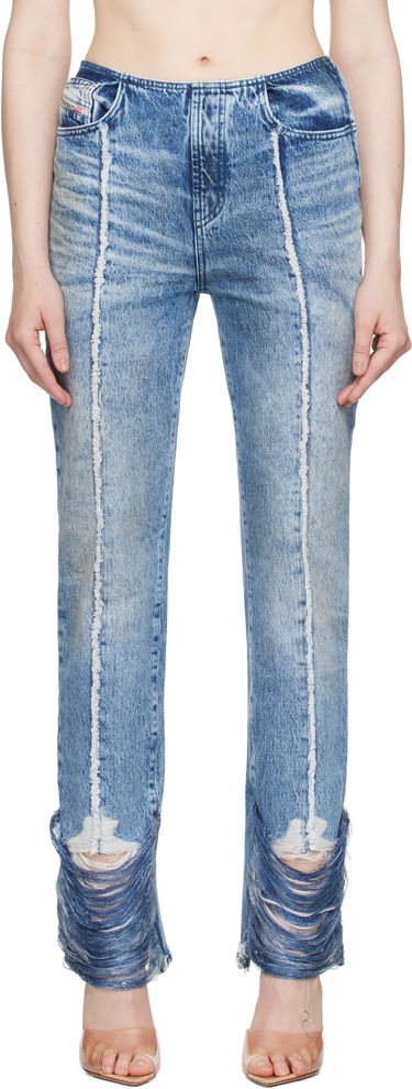 Дънки Diesel Diesel D-Ginna-FSG Straight Leg Jeans Синьо | A17934 0CMBM, 0