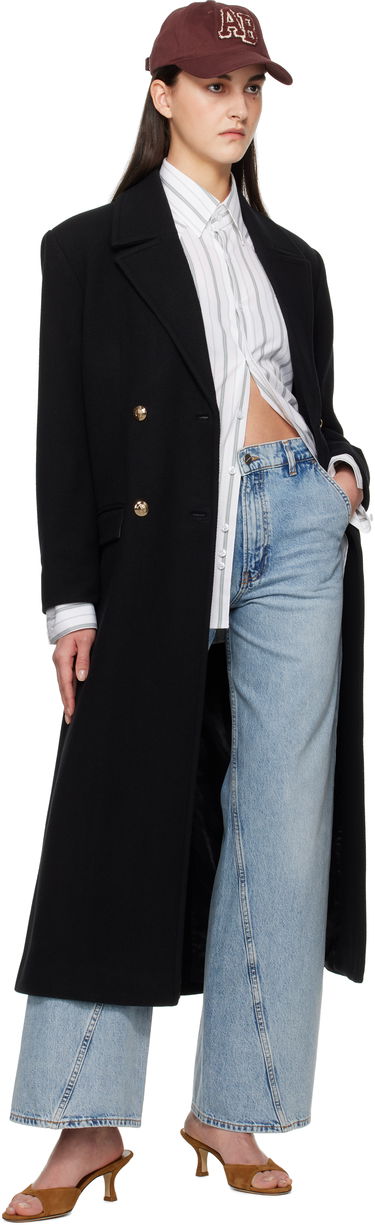 Палта Anine Bing Anine Bing Raleigh Double-Breasted Coat Черно | A-01-10456-BLK1, 3