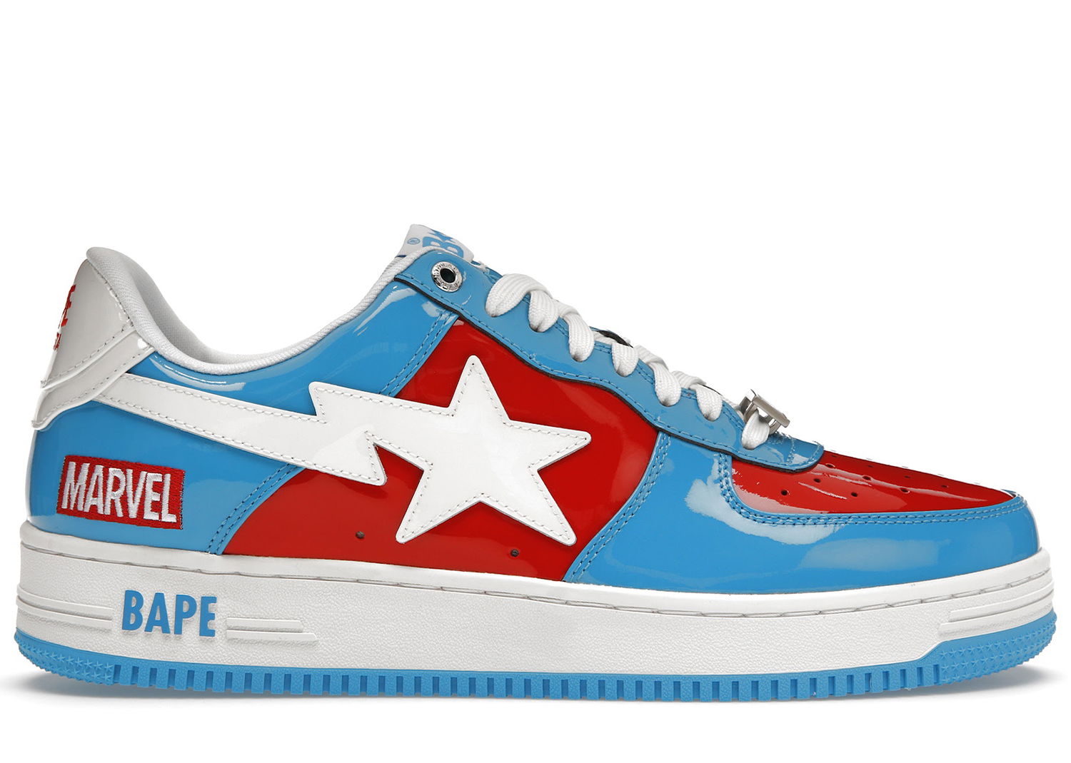 Кецове и обувки BAPE Marvel Comics x Bape Sta 2022 "Captain America" Синьо | 001FWI731903, 0