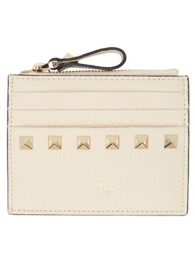 Портфейл Valentino Garavani Rockstud Card Holder "Off-White" Бежово | 3W0P0T35VSH