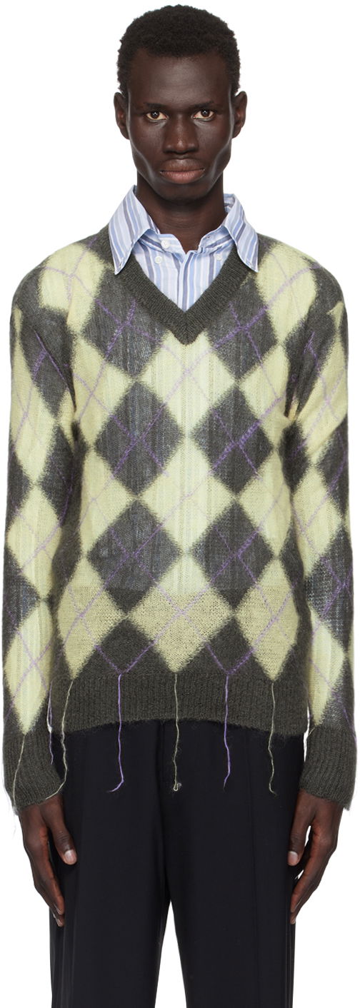 Пуловер Marni Argyle Sweater Сиво | CVMG0128Q0 UFU175, 0
