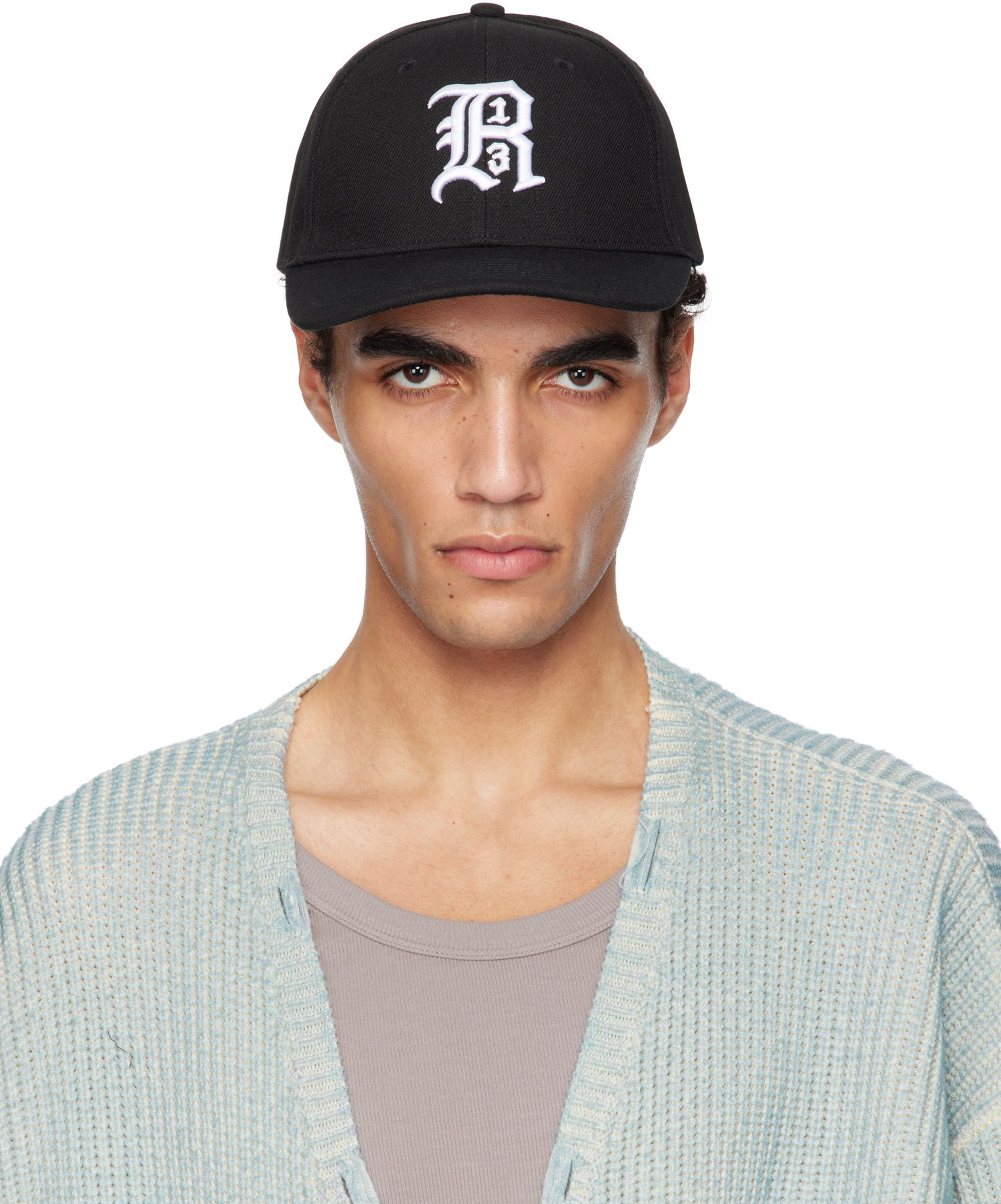 Шапка с козирка R13 R13 Baseball Cap with Logo Черно | R13WA022-A001, 0