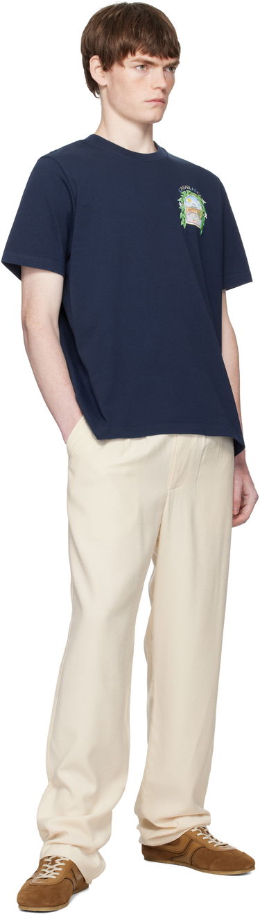 Тениска Casablanca Casablanca L'Arche De Tennis T-Shirt Тъмно синьо | MPF25-JTS-001-14-EX-FLANNELS, 3