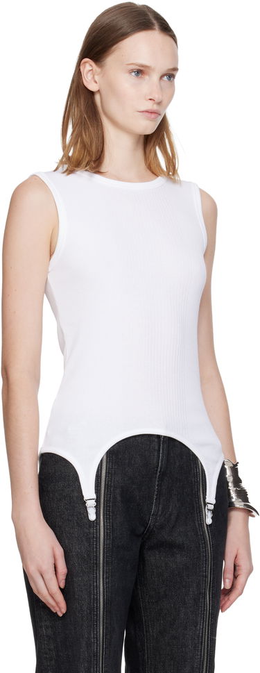 Потник Jean Paul Gaultier 'The Garter' Tank Top Бяло | 25/04-W-TO387-J014-01, 1