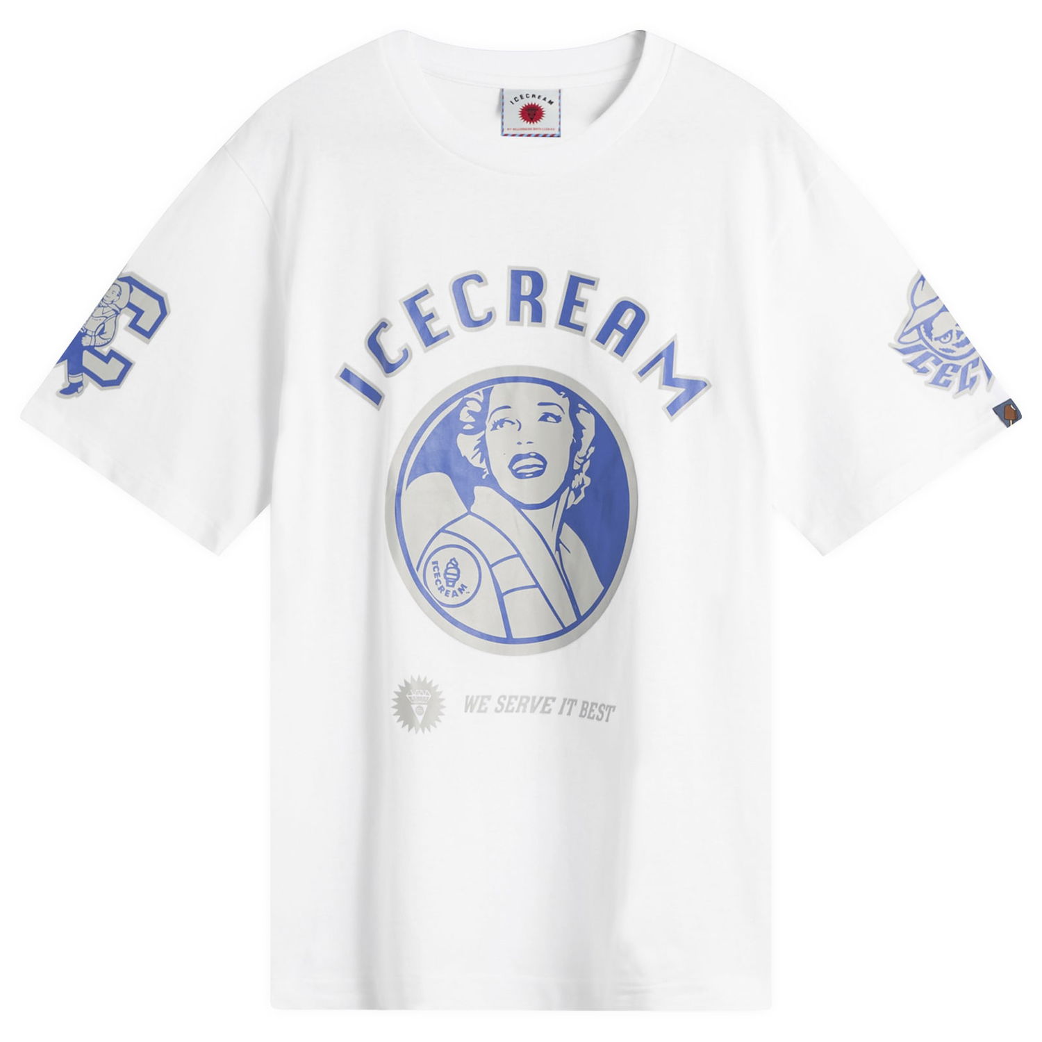 Тениска BBC IceCream Multi Graphic Vintage Woman Slogan T-Shirt Бяло | IC25438-WHT, 1