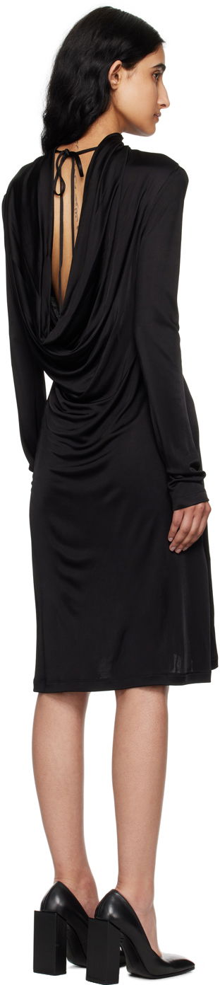 Pокля Helmut Lang Helmut Lang Cowl Neck Midi Dress Черно | O05HW601, 2