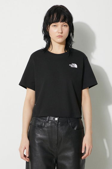 Съкратен топ The North Face T-Shirt Simple Dome Slim Cropped Черно | NF0A87U4JK31, 0