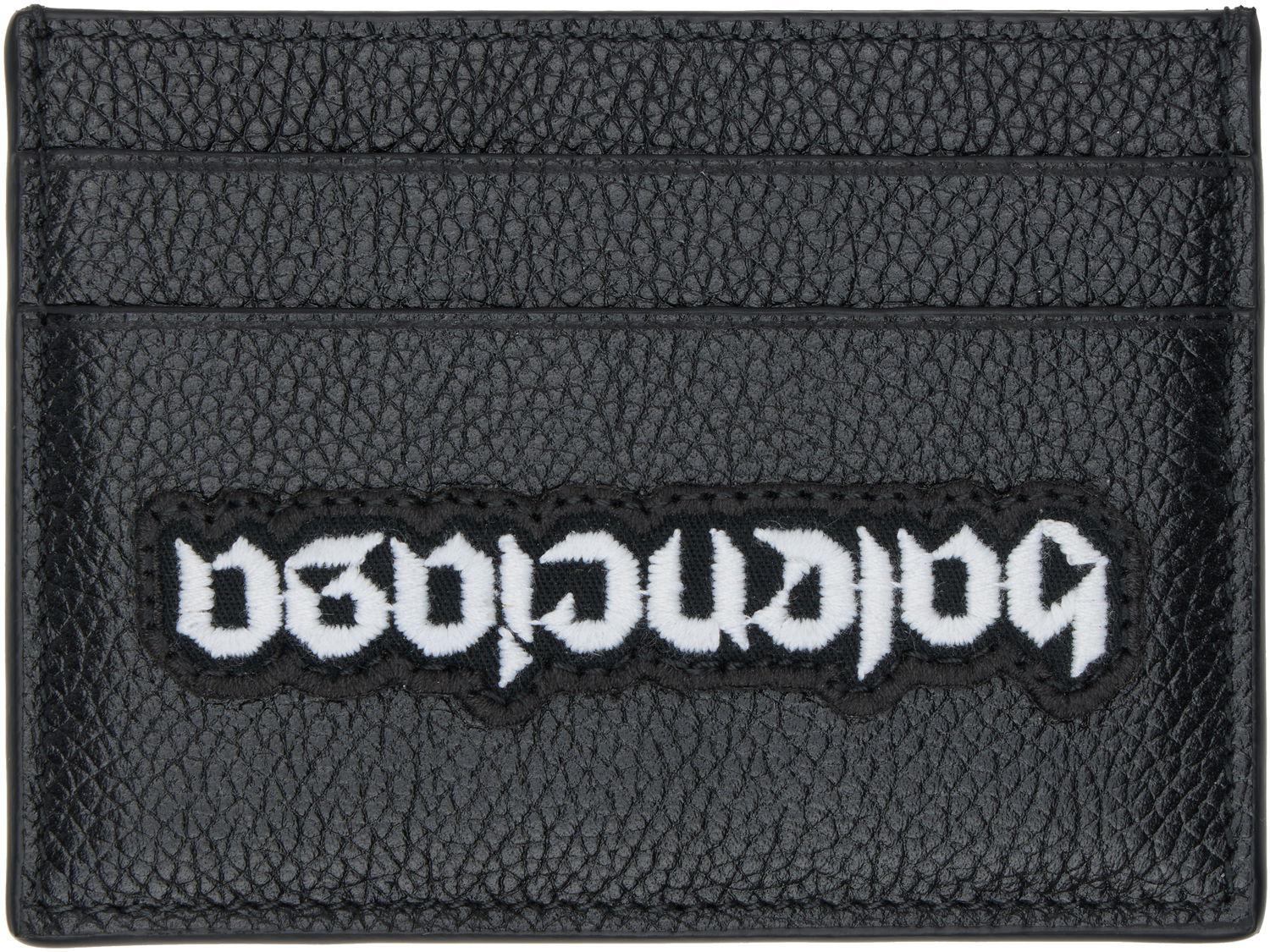 Портфейл Balenciaga Gothic Logo Leather Card Holder Черно | 5943092AA931000, 0
