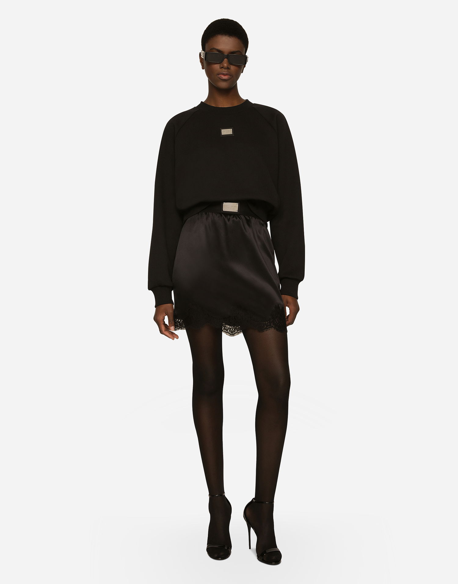 Суитчър Dolce & Gabbana Technical Jersey Sweatshirt With Tag Черно | F9R25THU7H9N0000, 1