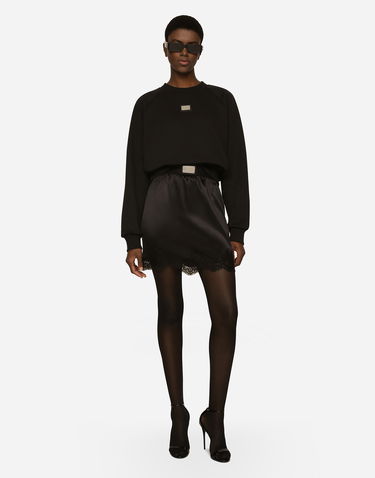 Суитчър Dolce & Gabbana Technical Jersey Sweatshirt With Tag Черно | F9R25THU7H9N0000, 1