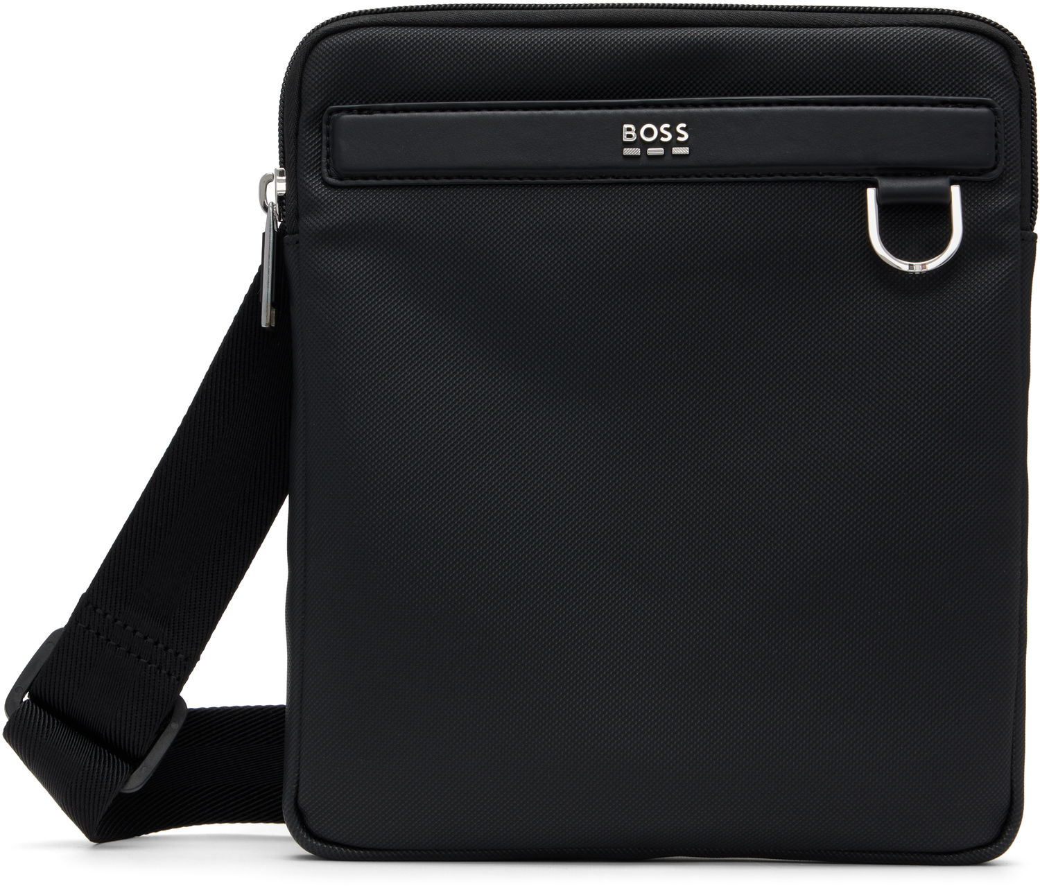 Чанта през рамо BOSS Smooth & Structured Reporter Bag Черно | 50548791, 0