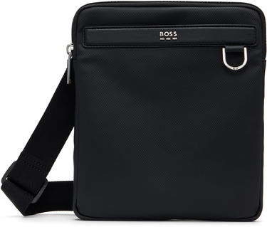 Чанта през рамо BOSS Smooth & Structured Reporter Bag Черно | 50548791, 0