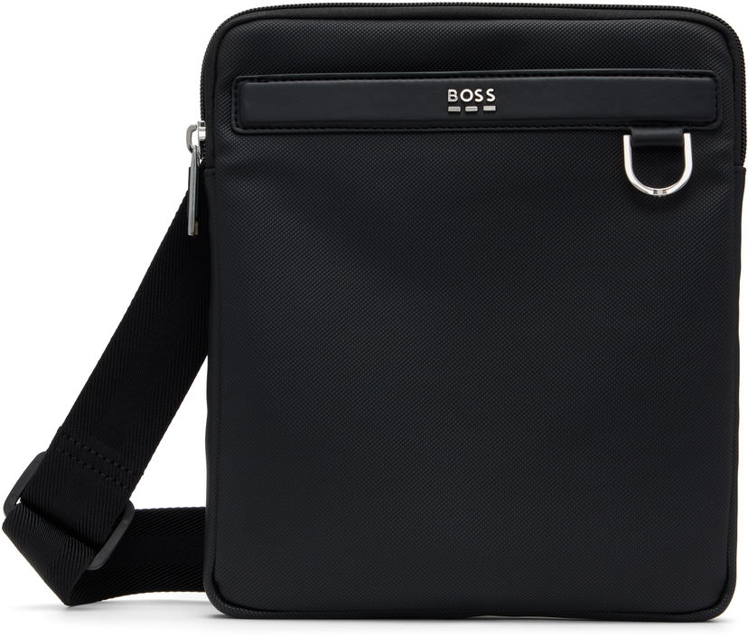 Чанта през рамо BOSS Smooth & Structured Reporter Bag Черно | 50548791