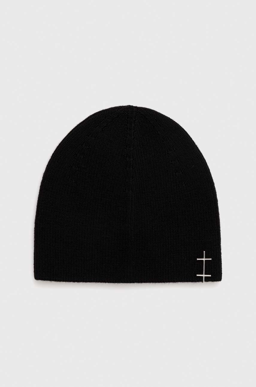 Шапка HELIOT EMIL Black Ribbed Knit Beanie Черно | PREAW24.16.107, 1