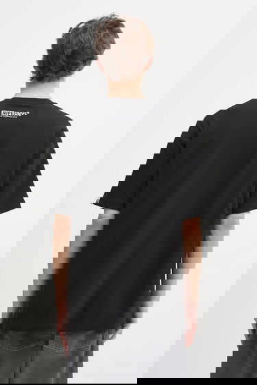 Тениска AAPE by A Bathing Ape Basic Iridescent Ape Head Logo T-Shirt Черно | AAPTEM1642XXO, 2