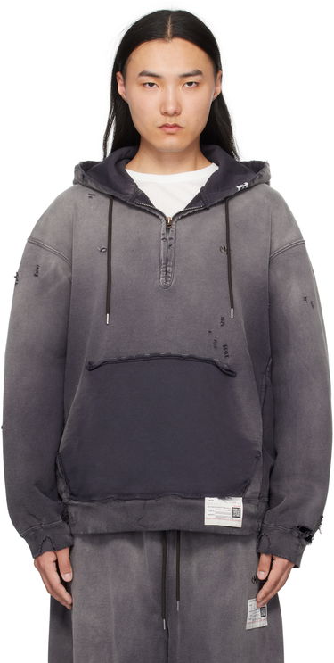 Суитчър Maison MIHARA YASUHIRO Maison MIHARA YASUHIRO Sun Faded Half Zip-Up Hoodie Сиво | A14HD532, 0