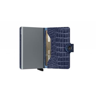 Портфейл Secrid Miniwallet Nile Blue Leather Wallet Тъмно синьо | MN-Blue, 4