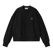 Black Relaxed Fit Crewneck Sweatshirt
