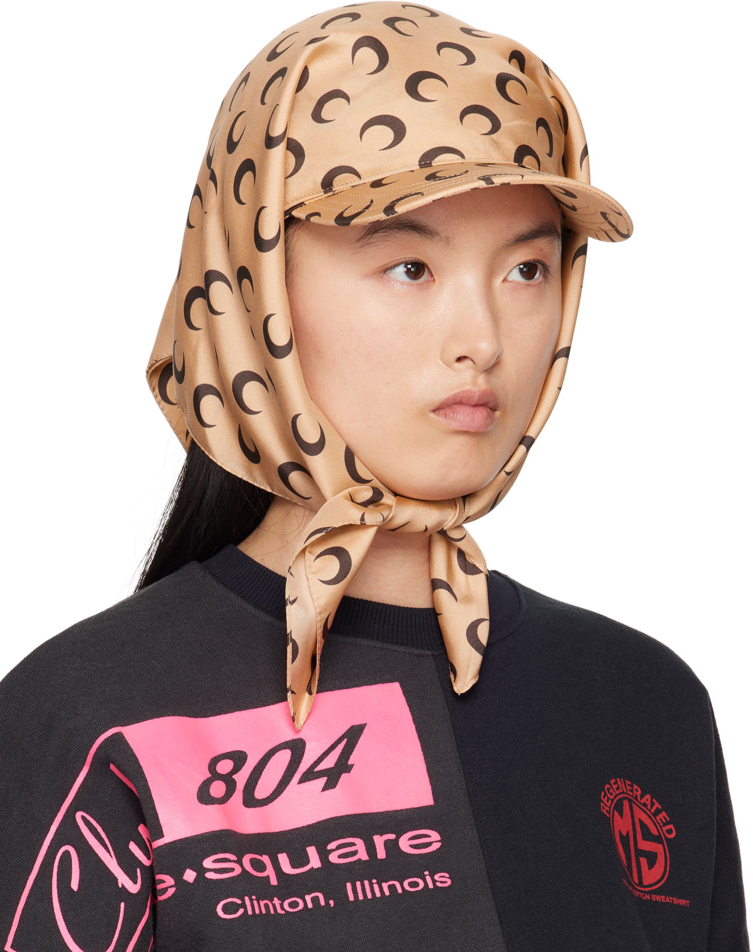Суитчър Marine Serre Marine Serre Silk Veiled Cap Черно | UHG035A CWOV0043, 1