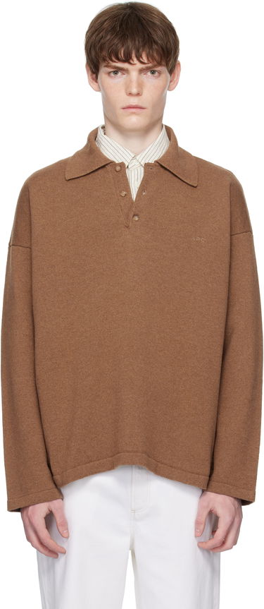 Пуловер A.P.C. A.P.C. Manuel Knit Polo Кафяво | WOASB-H23454, 0