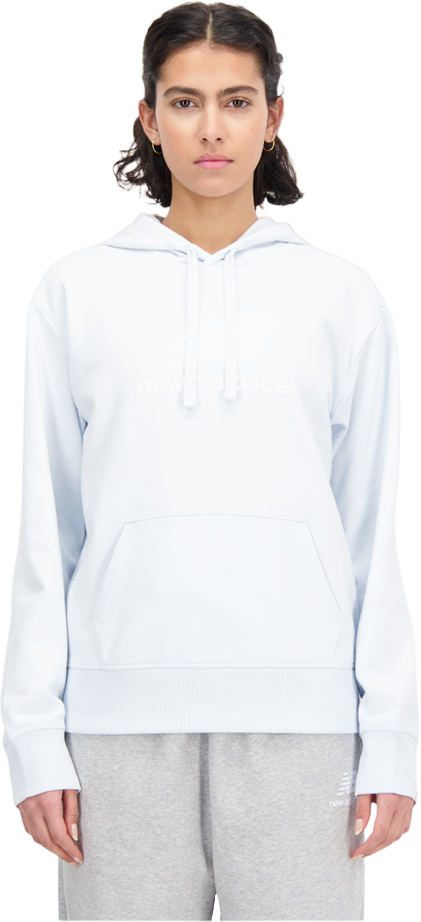 Суитчър New Balance Stacked Oversized Hoodie Бяло | wt31533-0ib