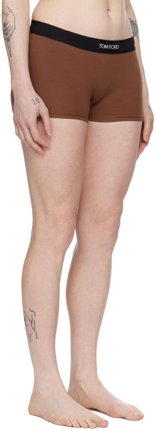 Боксерки Tom Ford Tom Ford Signature Boy Shorts Кафяво | KNJ006-JEX011, 1
