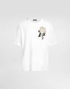 Dolce & Gabbana Cotton T-Shirt with Rose Patch