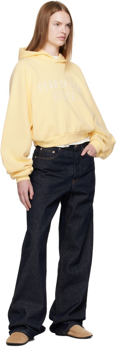Суитчър Fear of God Fear of God ESSENTIALS Cropped Fleece Raglan Hoodie Жълто | 192SP257828FW, 3