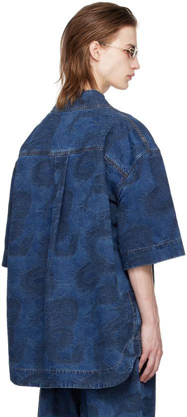 Риза Feng Chen Wang Feng Chen Wang Dragon Denim Shirt Синьо | FMS17SR14, 2
