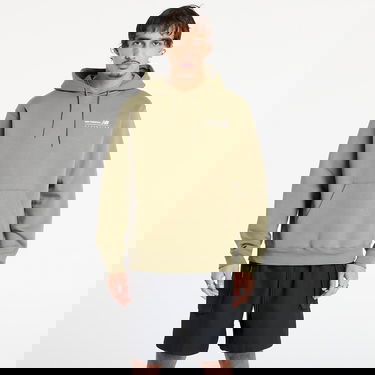 Суитчър New Balance Linear Graphic Fleece Hoodie Зелено | MT53528DEK, 0