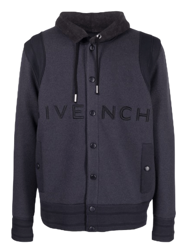 Яке Givenchy Hooded Embroidered Varsity Jacket Тъмно синьо | BM00R64YAD 410