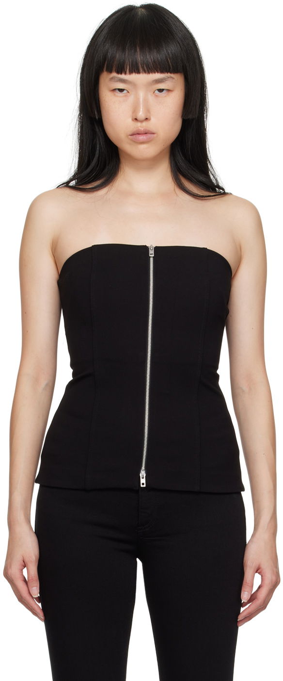 Потник rag & bone Irina Zip-Front Tank Top Черно | WAC23HT015LC15, 0