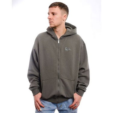 Суитчър Karl Kani Hoodie Full Zip Small Сиво | KK60220059, 0