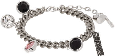 Гривна We11done We11done Charm Bracelet with Crystals and Stones Металик | WD-AJ2-24-545-U-SV, 0