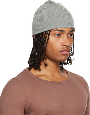 Шапка Rick Owens Rick Owens Concordians Ribbed Beanie Сиво | RU02E1495 RIBM, 1
