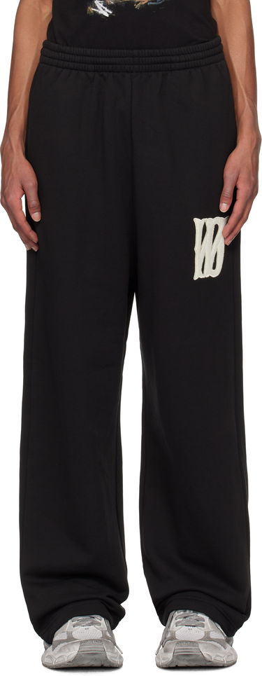 Спортни панталони We11done We11done Bouclé Letter Logo Sweatpants Черно | WD-TA3-24-709-U-BK, 0