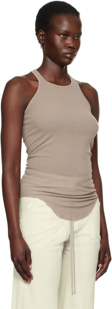 Потник Rick Owens Rick Owens Hollywood Basic Rib Tank Top Кафяво | RP01E7101 RC, 4