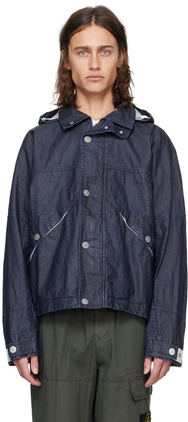 Яке Stone Island Navy Detachable Hood Jacket Тъмно синьо | 8015418X1, 0