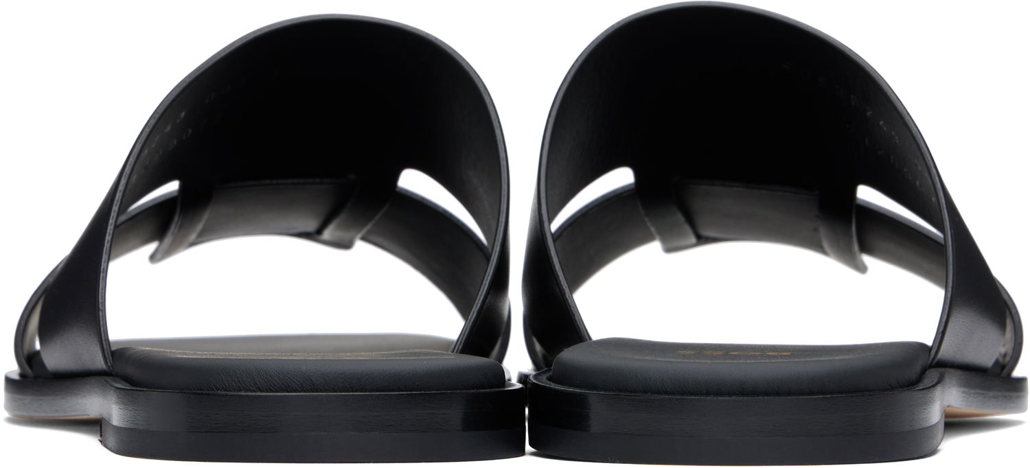 Кецове и обувки BOSS BOSS Buffed Leather Sandals Черно | 50539243, 1