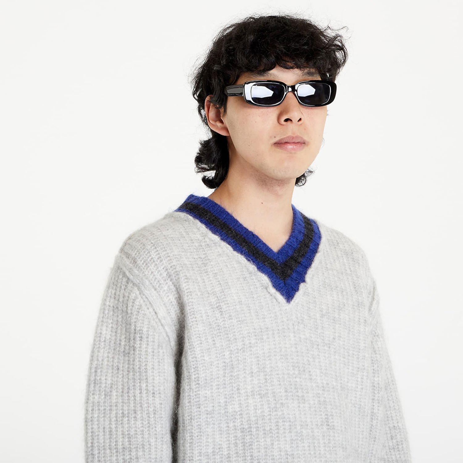 Пуловер Stüssy Mohair Tennis Sweater Сиво | 117142 ash, 0