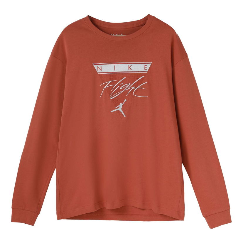 Пуловер Jordan Air Jordan Flight Label Casual Long Sleeve T-Shirt Оранжево
 | CZ1216-255