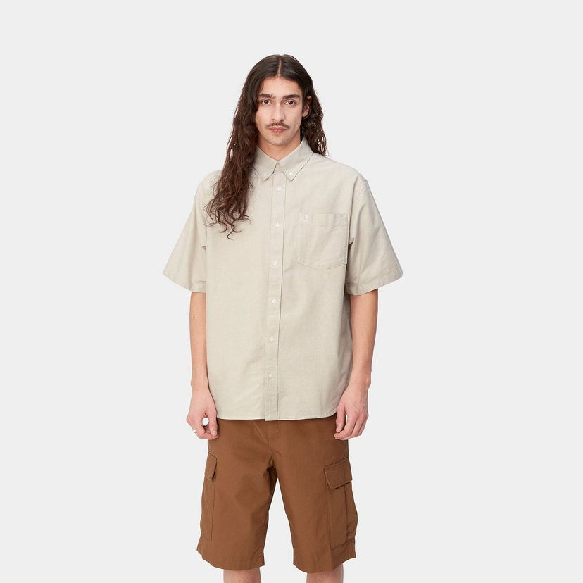 Риза Carhartt WIP S/S Braxton Shirt Бежово | I031454_25M_XX